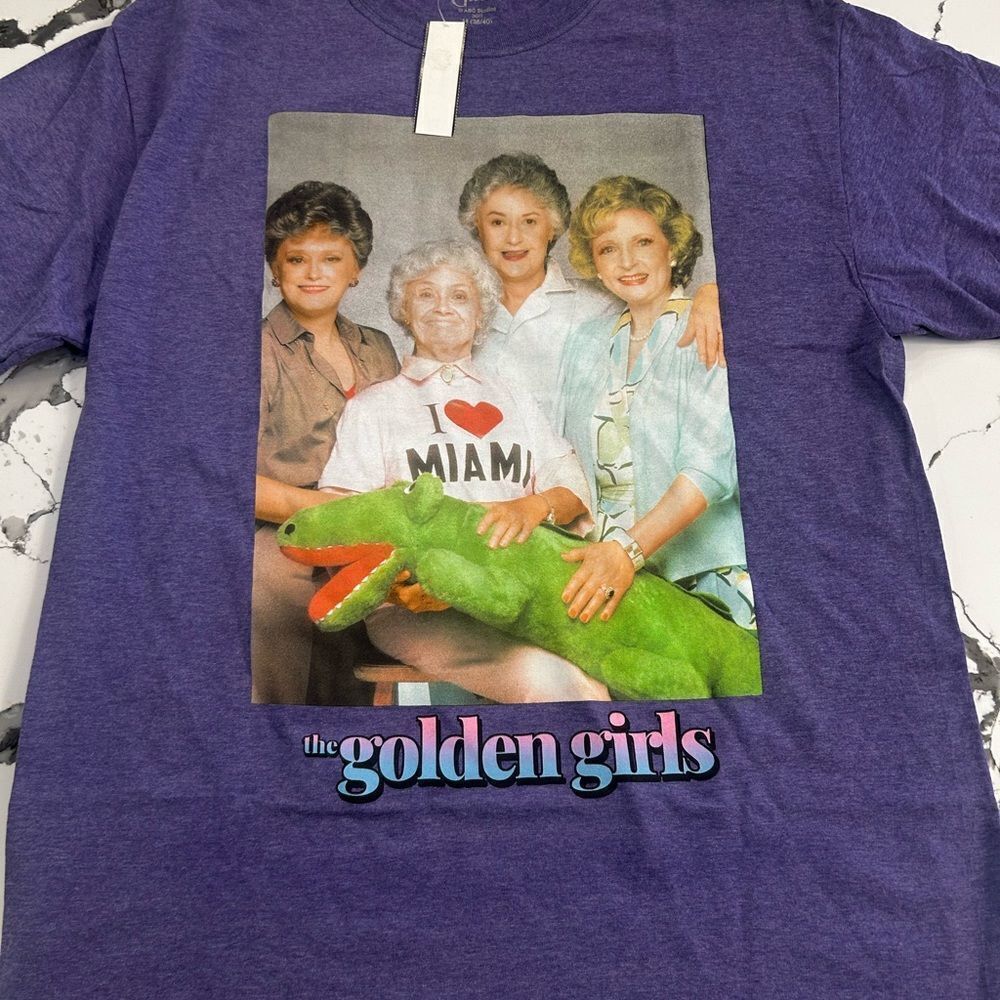 Purple 'Golden Girls' Graphic Short Sleeve Tee NWT